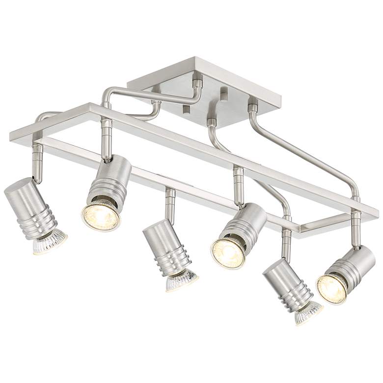 Image 7 Pro Track Sven 6-Light Brushed Nickel Cage Track Fixture more views