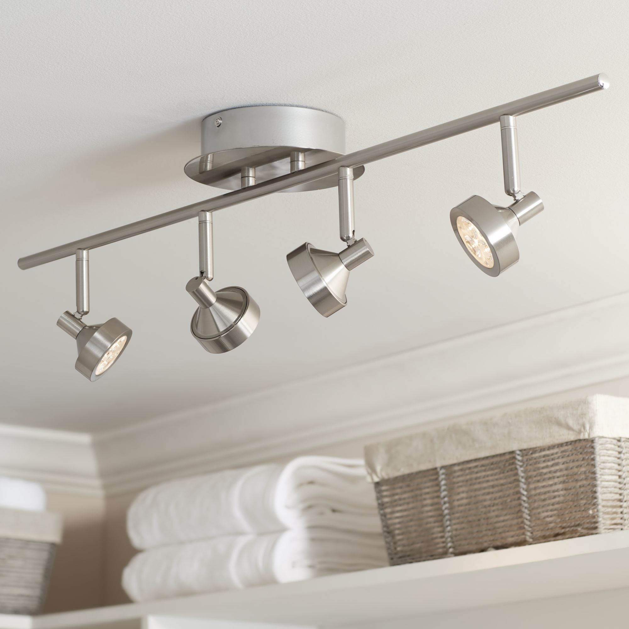 brushed nickel track lighting