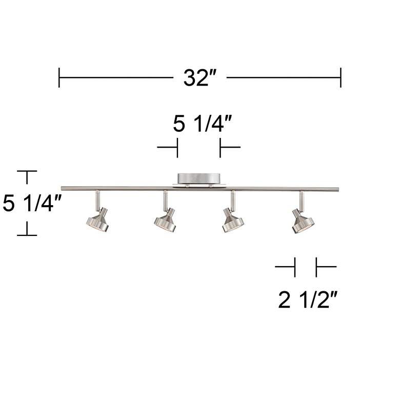 Image 7 Pro Track&#174; Tilden 4-Light Brushed Nickel LED ceiling or wall Track Kit more views