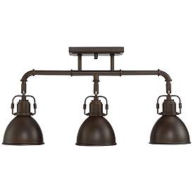Image4 of Pro Track Wesley 25" 3-Light Rustic Industrial Bronze Track Fixture more views