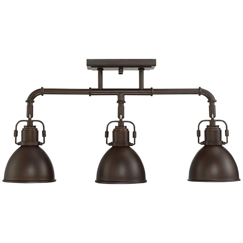 Image 4 Pro Track Wesley 25 inch 3-Light Rustic Industrial Bronze Track Fixture more views