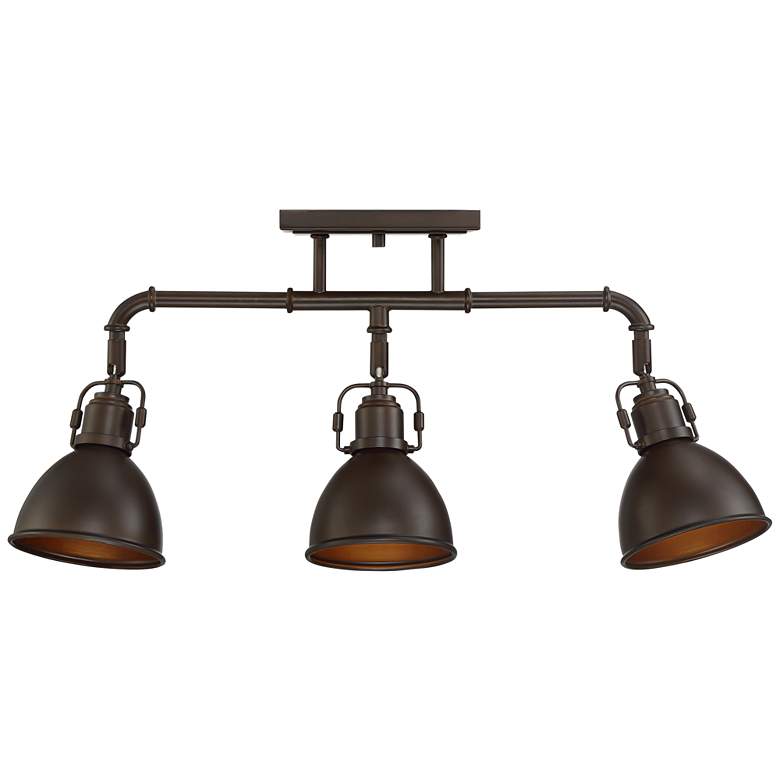 Image 5 Pro Track Wesley 25 inch 3-Light Rustic Industrial Bronze Track Fixture more views