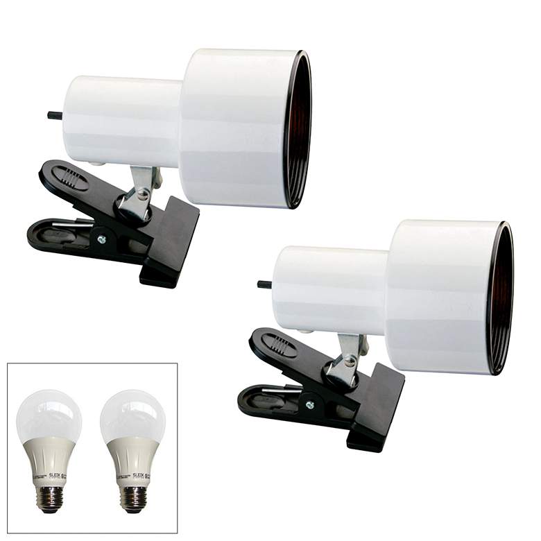Image 1 Pro Track White 6" High LED Mini Accent Clip Light Set of 2