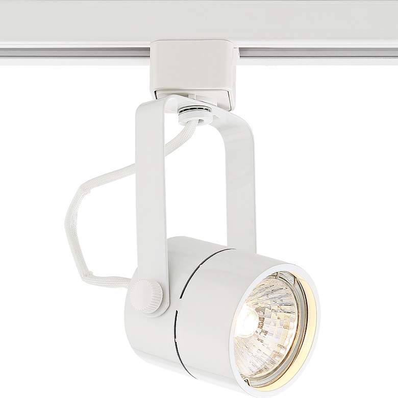 Image 1 Pro Track White Cylinder 6.5W LED GU10 Halo Track Head