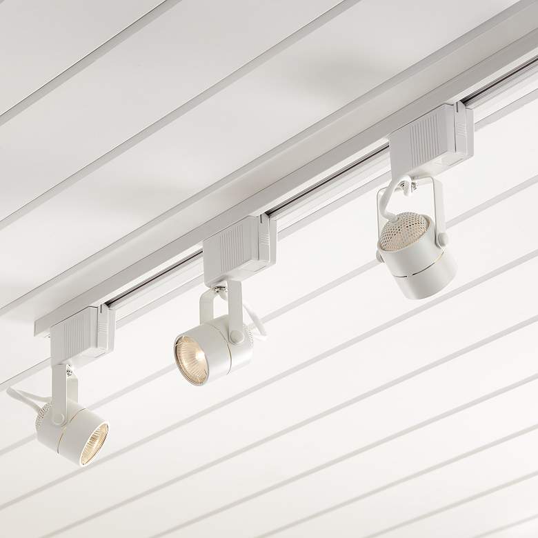 Image 2 Pro Track® White Finish 3-Light Linear Track Kit  For Wall or Ceiling