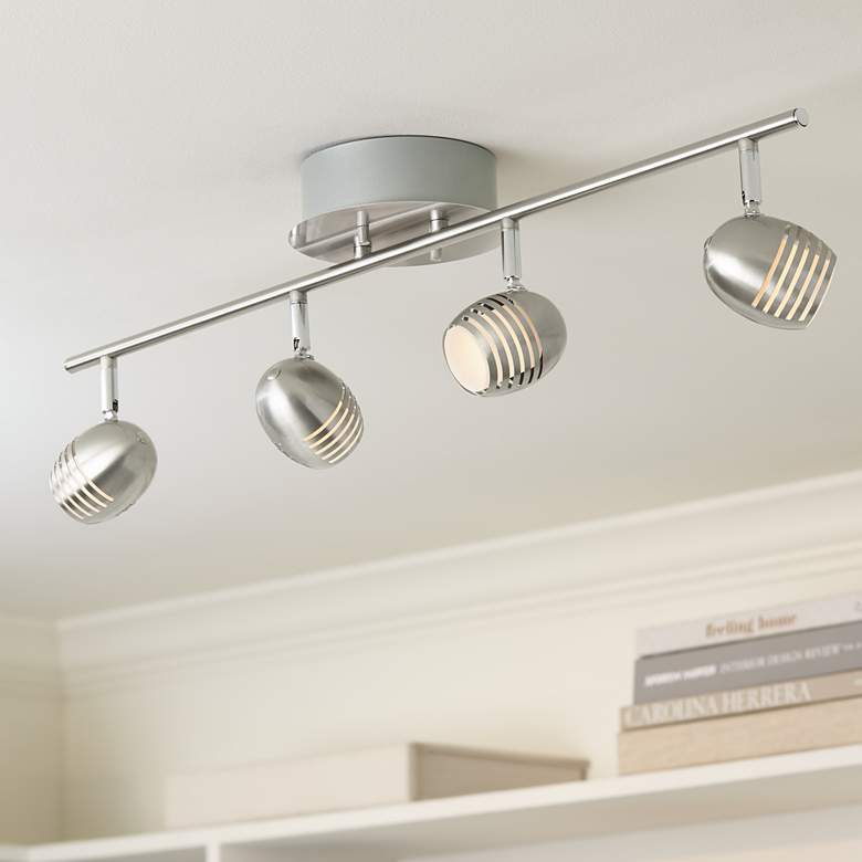 Image 1 Pro Track® Zephyr 4-Light Satin Nickel LED Track Fixture