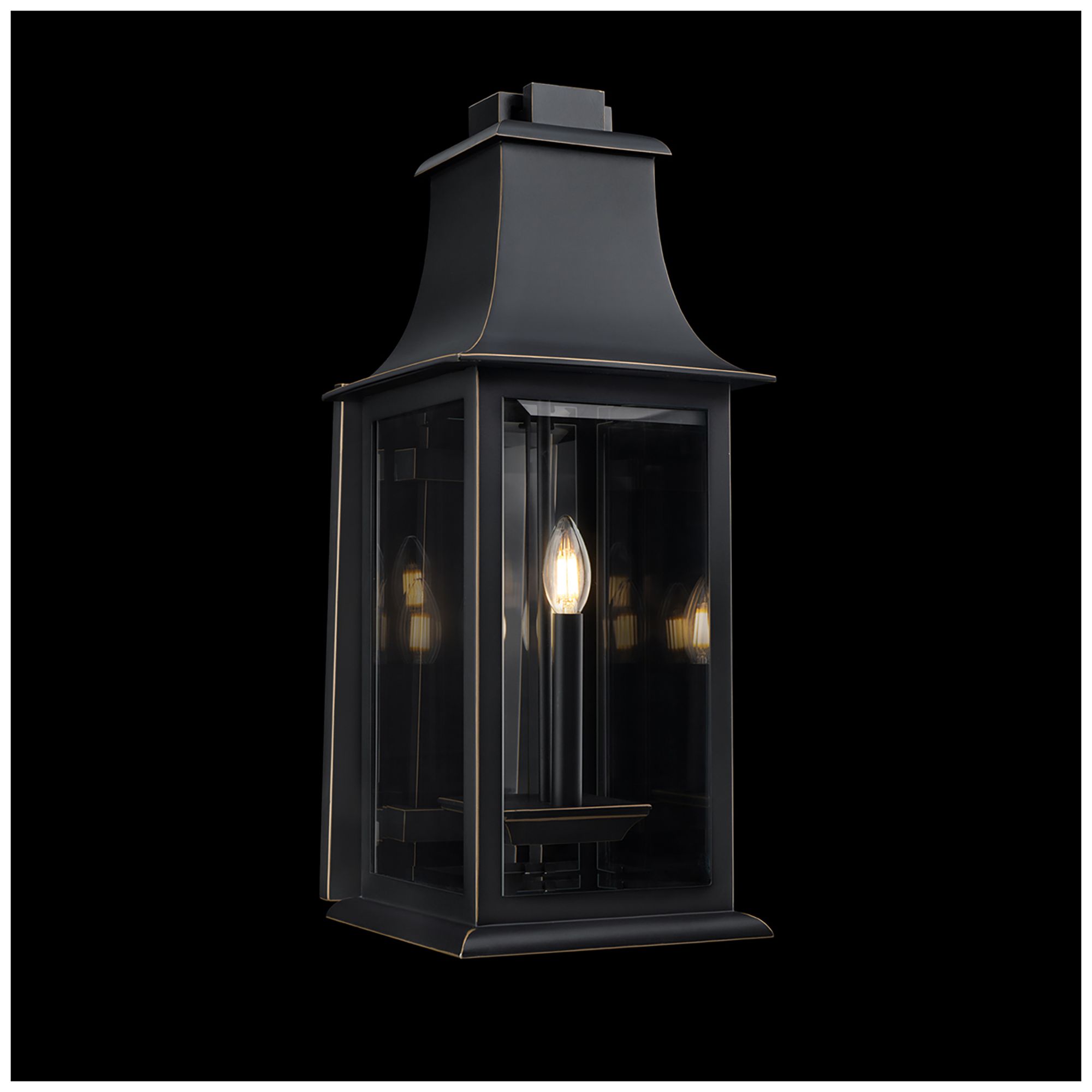 Image 2 Proctor 25.13"H x 9.63"W 3-Light Outdoor Wall Light in Oil Rubbed Bronze more views