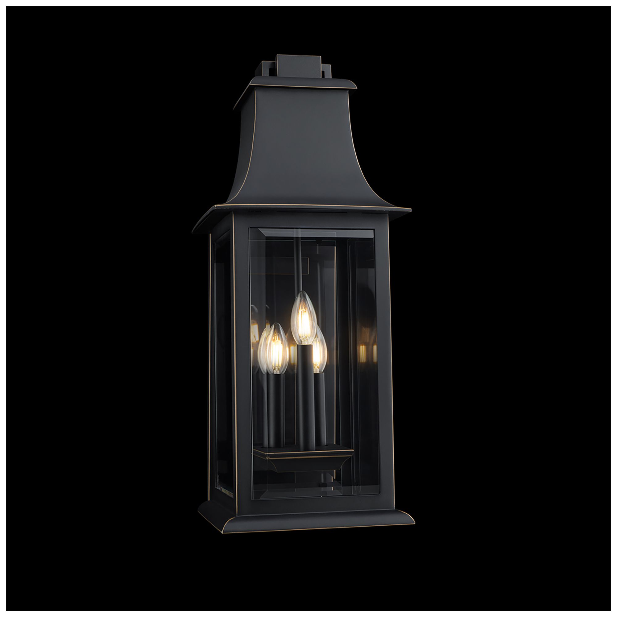 Image 3 Proctor 25.13"H x 9.63"W 3-Light Outdoor Wall Light in Oil Rubbed Bronze more views