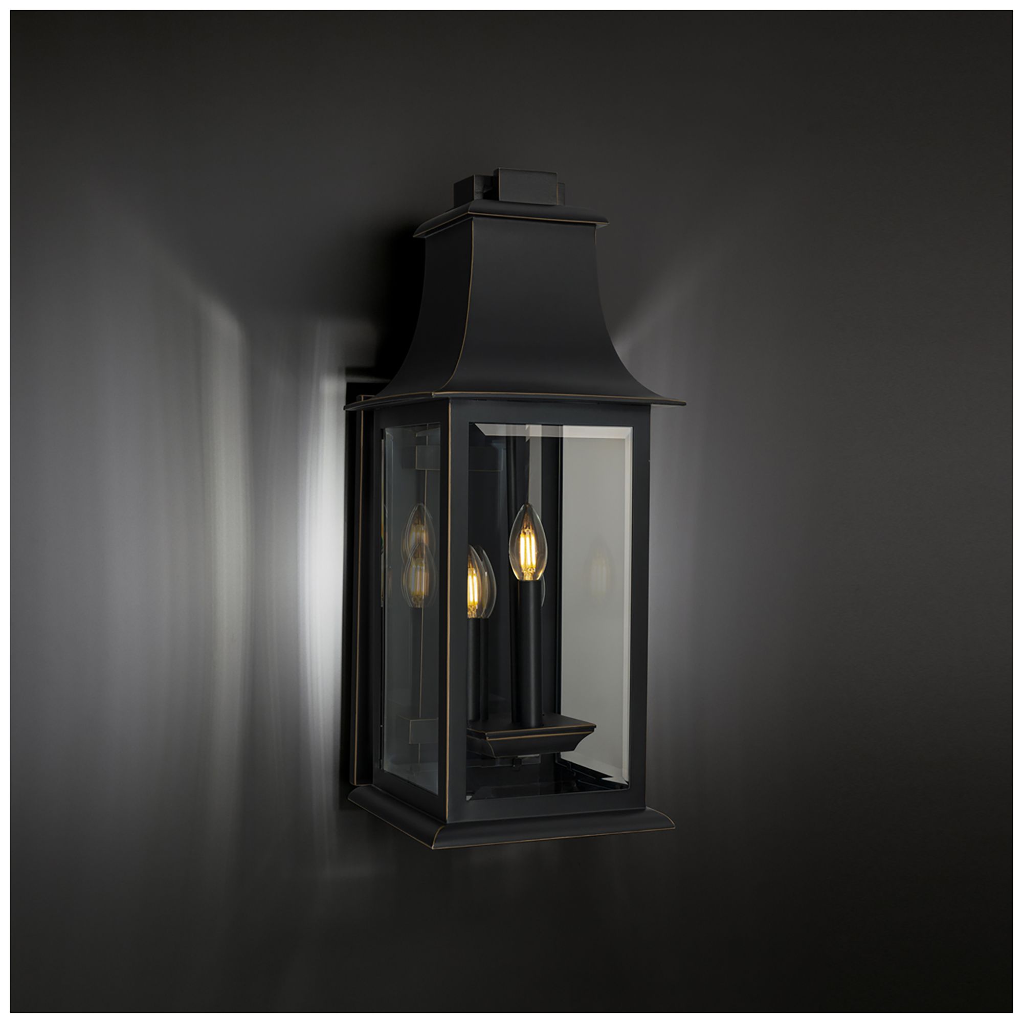 Image 4 Proctor 25.13"H x 9.63"W 3-Light Outdoor Wall Light in Oil Rubbed Bronze more views