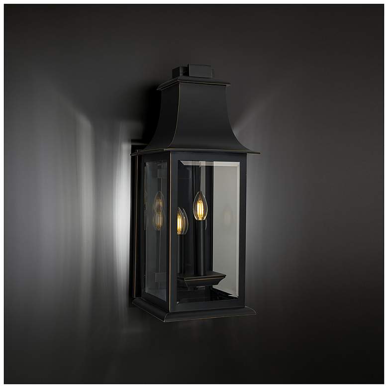 Image 4 Proctor 25.13"H x 9.63"W 3-Light Outdoor Wall Light in Oil Rubbed Bronze more views