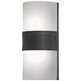 Profiles 12" High Black and Opal Acrylic ADA Sconce