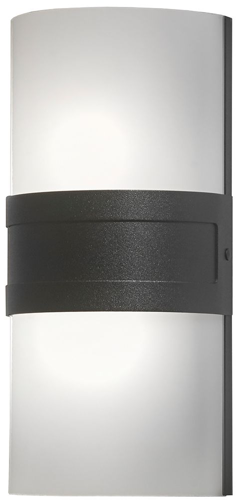 Profiles 12" High Black|Opal Acrylic ADA Sconce