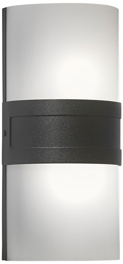 Profiles 12" High Black|Opal Acrylic Exterior Sconce Triac LED