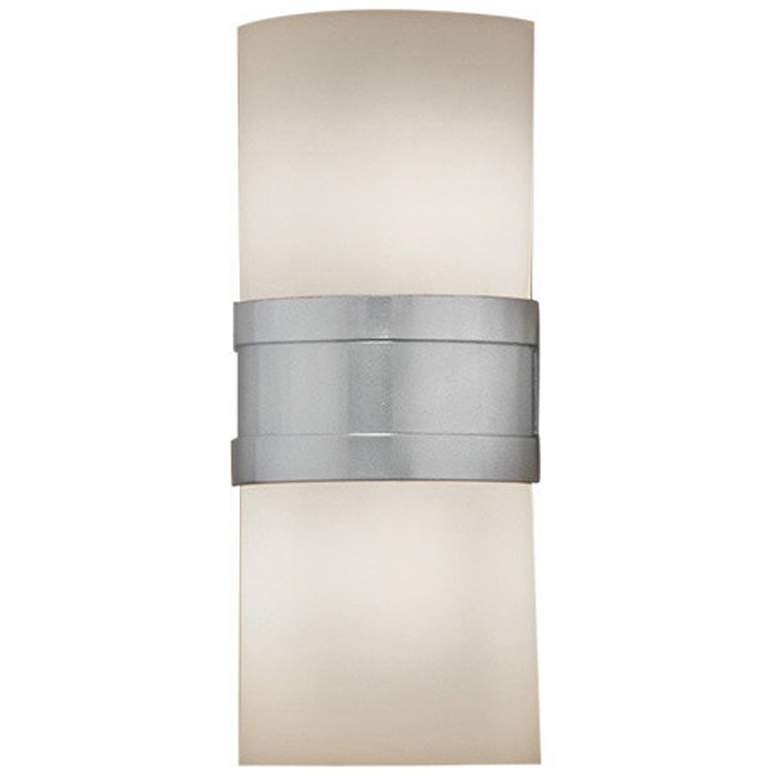 Image 1 Profiles 12 inchH Chrome and Opal Acrylic Exterior Sconce LED
