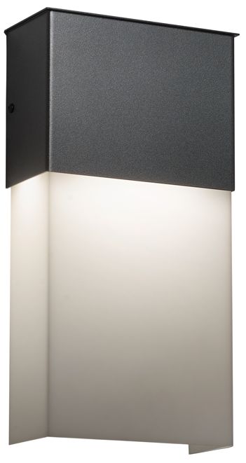 Profiles 13" High Dark Iron|Opal Acrylic Exterior Sconce LED
