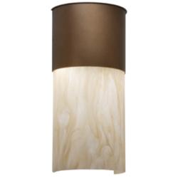 Profiles 13&quot;H Empire Bronze and Caramel Onyx ADA LED Sconce