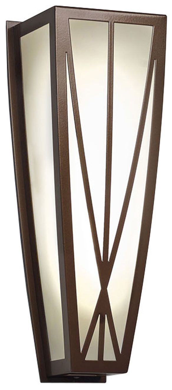 Profiles 15.5" High Medieval Bronze|Opal Acrylic ADA Sconce Triac LED