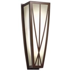 Profiles 15 1/2&quot; Medieval Bronze Opal Acrylic ADA Sconce LED