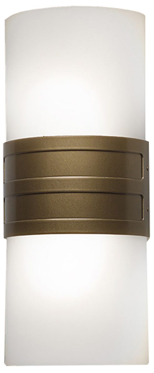Profiles 18" High Medieval Bronze|Opal Acrylic Exterior Sconce LED