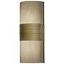 Profiles 18"H New Brass and Caramel Onyx Exterior Sconce LED