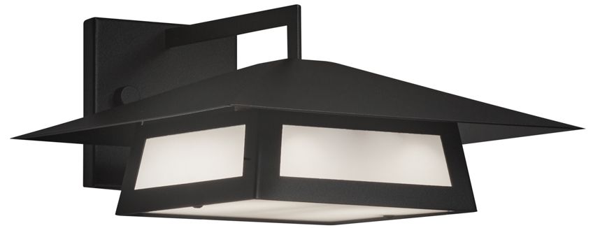 Profiles 5.75" High Black|Opal Acrylic Exterior Sconce LED