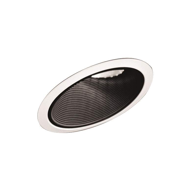 Image 1 Progress 6" Black Sloped Recessed Baffle Trim