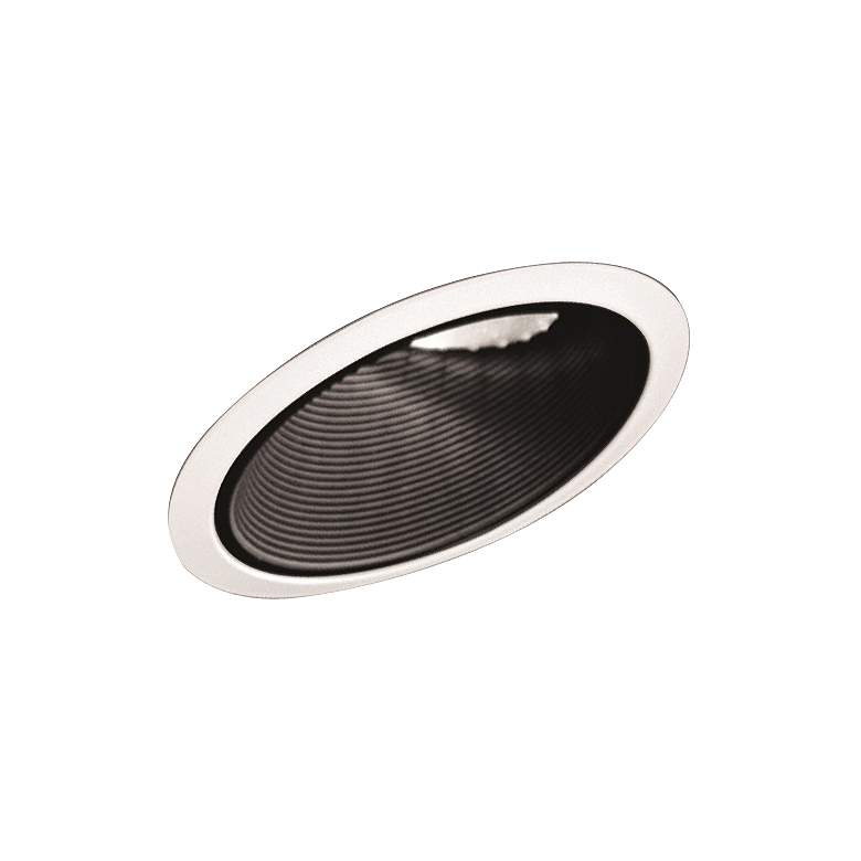 Image 1 Progress Black Sloped Ceiling Recessed Baffle Trim