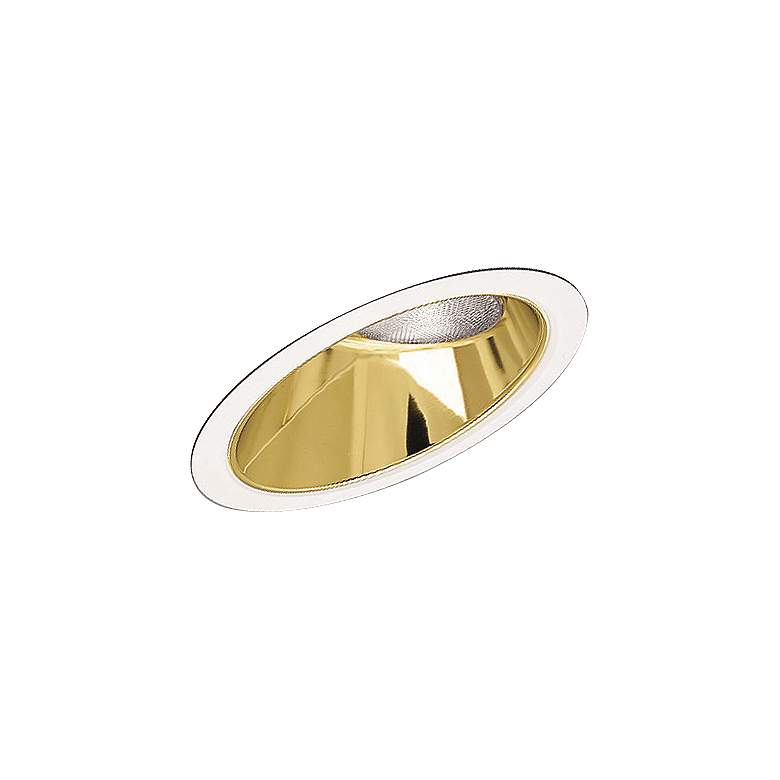 Image 1 Progress Gold Alzak Sloped Recessed Baffle Trim