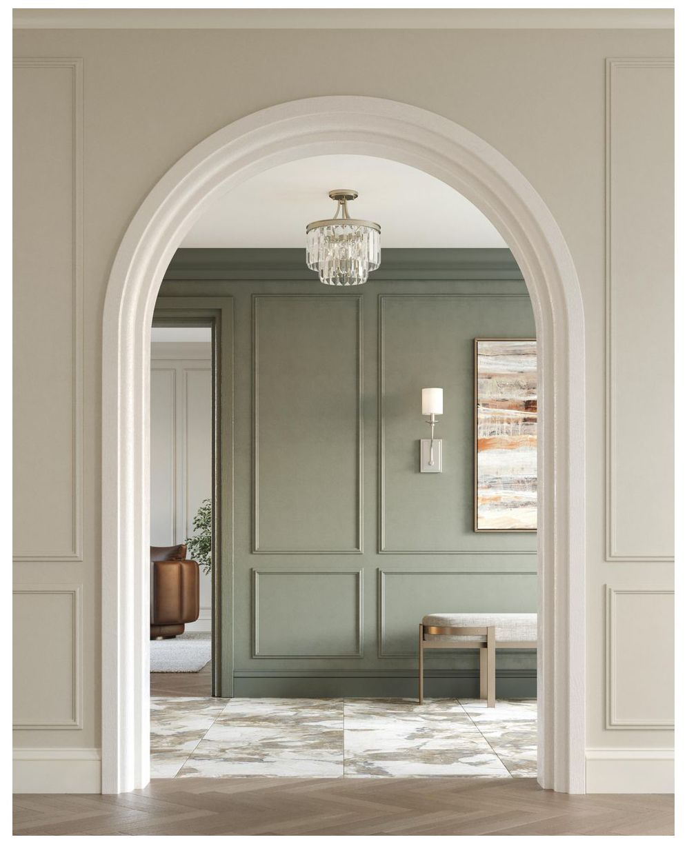 Image 2 Progress Light Glimmer Collection 3-Light 15-1/2" Semi-Flush Convertible more views