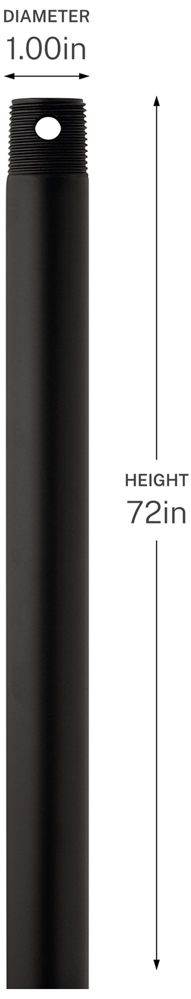 Image 2 Progress Lighting 72" Threaded Ceiling Fan Downrod Satin Natural Bronze more views