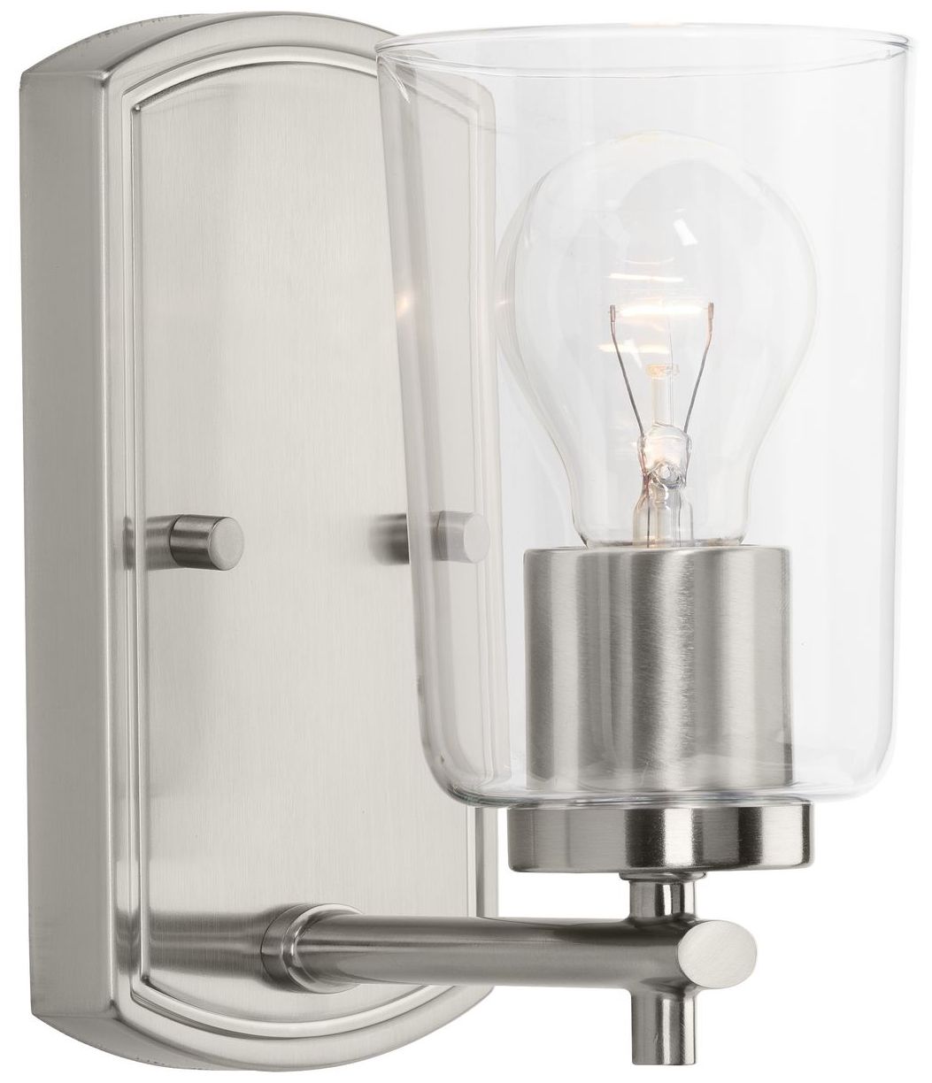 Progress Lighting Adley 1-Light Clear Glass New Traditional Vanity Light