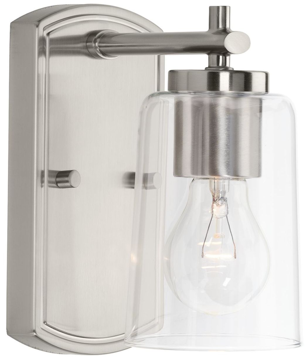Image 2 Progress Lighting Adley 1-Light Clear Glass New Traditional Vanity Light more views