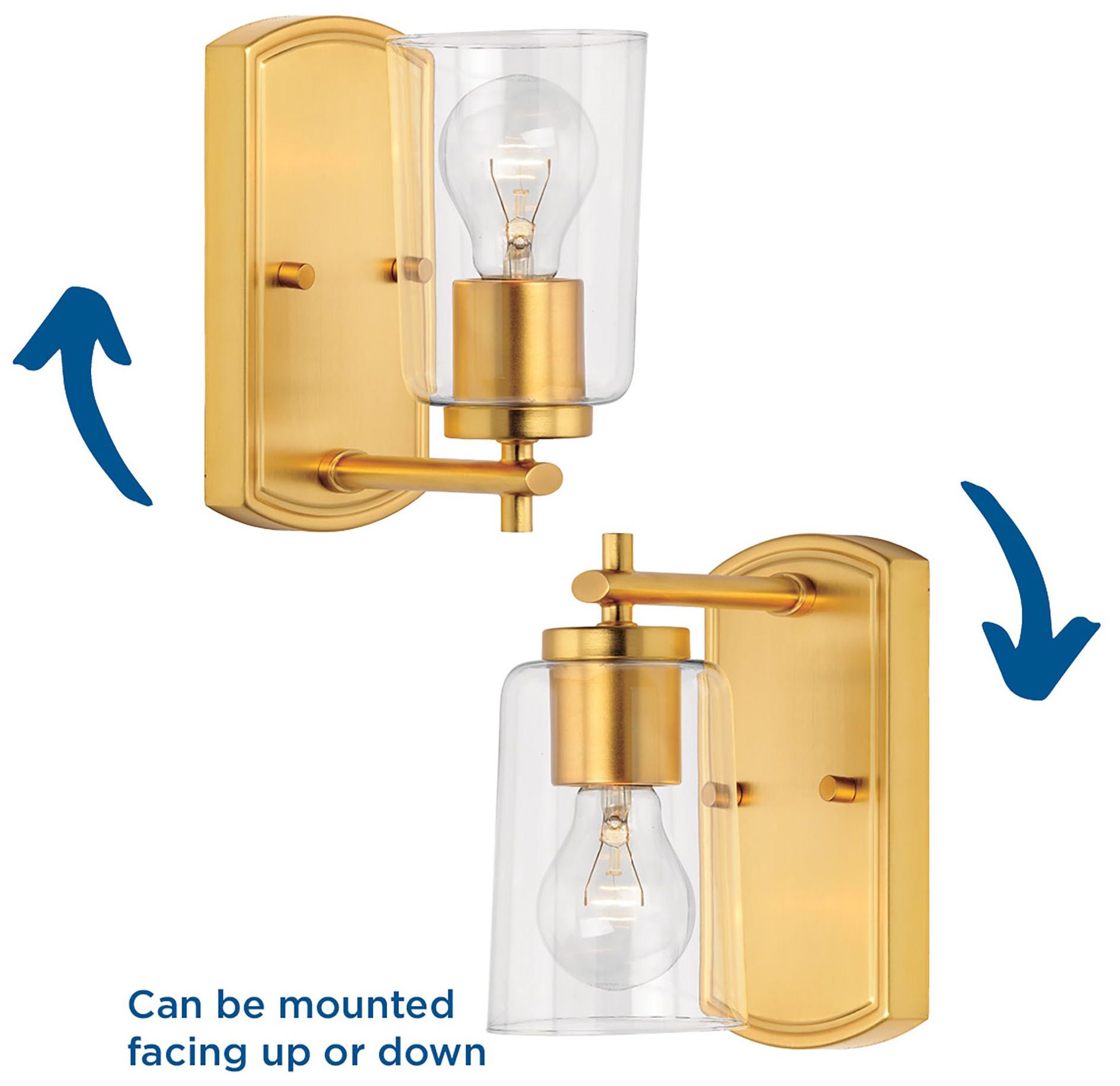 Progress Lighting Adley 1-Light Clear Glass New Traditional Vanity Light