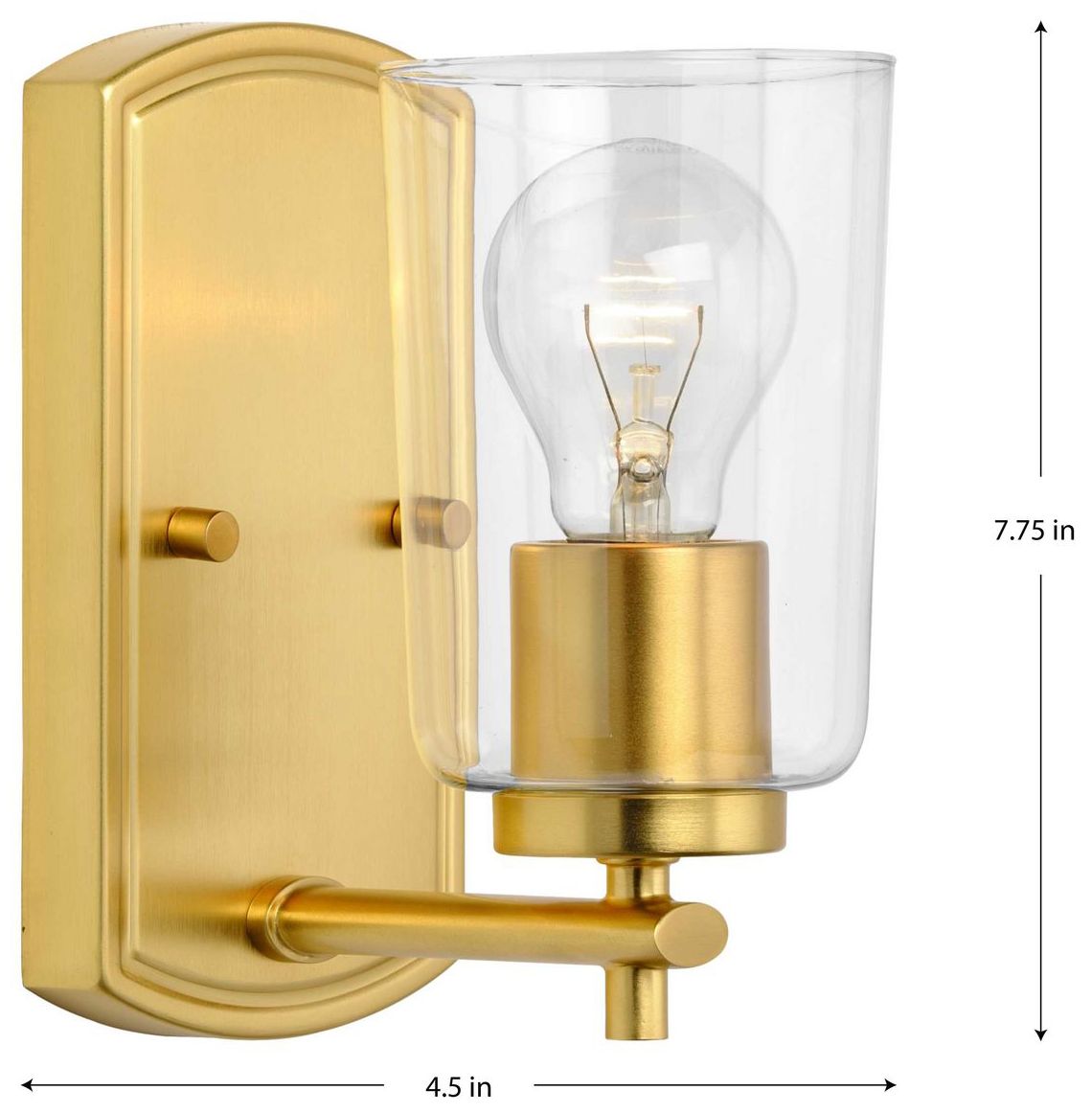 Image 4 Progress Lighting Adley 1-Light Clear Glass New Traditional Vanity Light more views