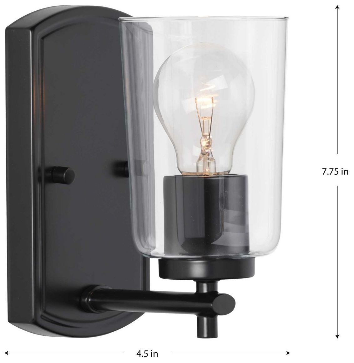 Image 4 Progress Lighting Adley 1-Light Clear Glass New Traditional Vanity Light more views