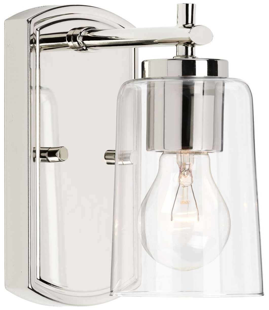 Image 2 Progress Lighting Adley 1-Light Clear Glass New Traditional Vanity Light more views