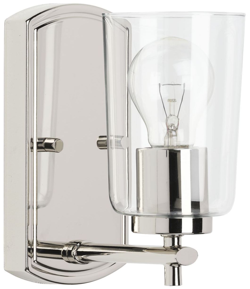 Image 3 Progress Lighting Adley 1-Light Clear Glass New Traditional Vanity Light more views