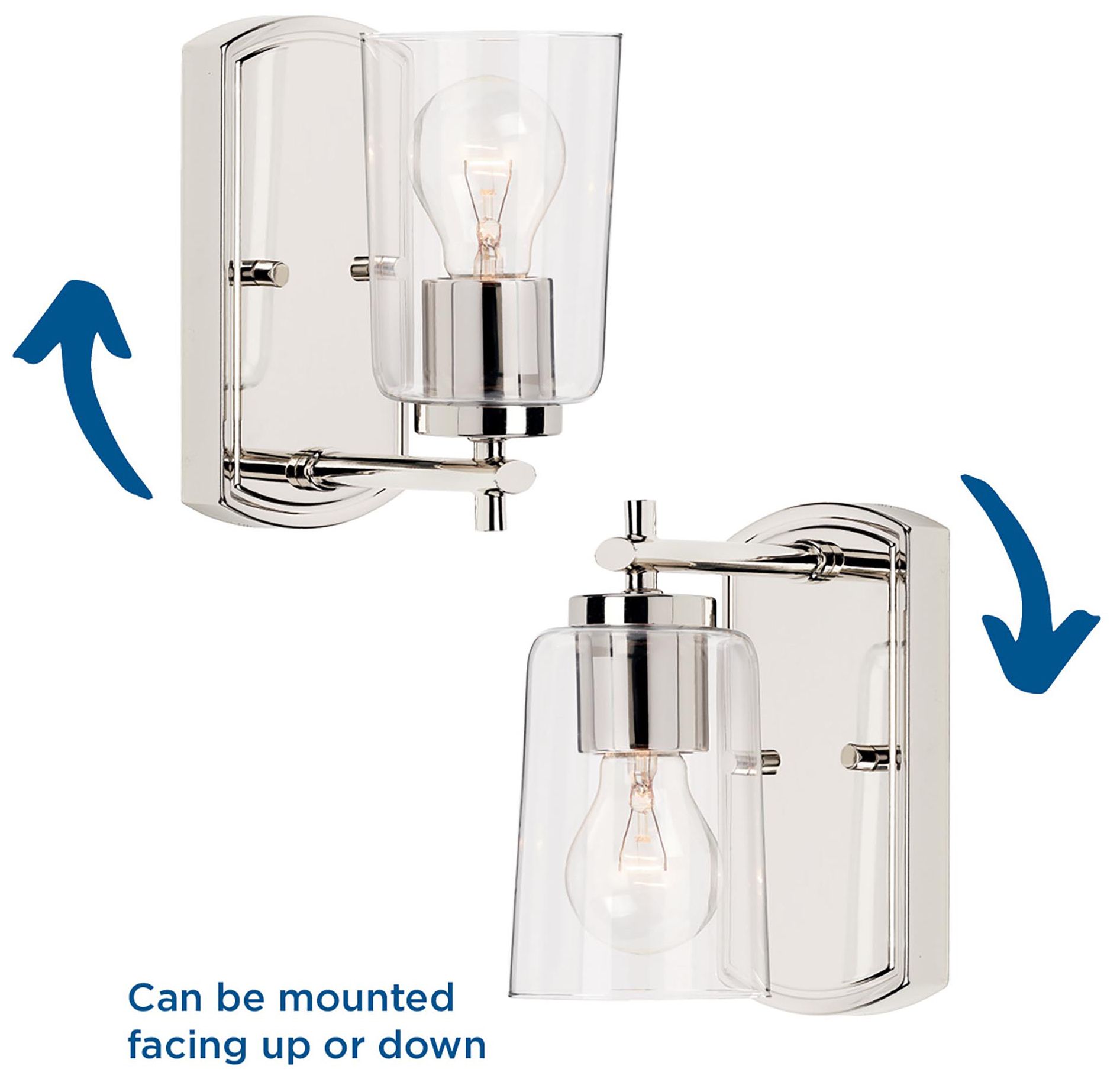 Image 5 Progress Lighting Adley 1-Light Clear Glass New Traditional Vanity Light more views