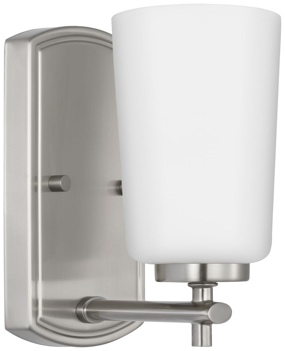 Image 3 Progress Lighting Adley 1-Light Etched Opal Glass Vanity Light more views