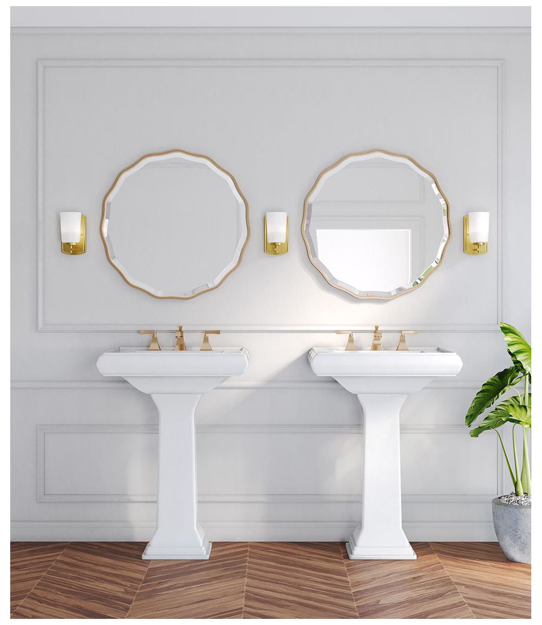 Image 2 Progress Lighting Adley 1-Light Etched Opal Glass Vanity Light more views