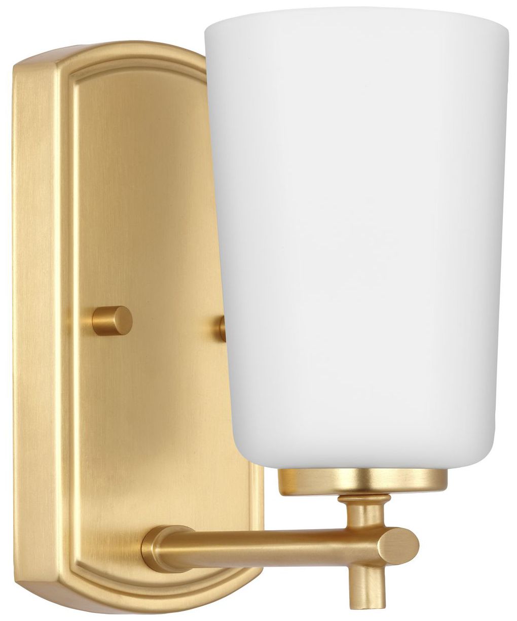 Image 3 Progress Lighting Adley 1-Light Etched Opal Glass Vanity Light more views