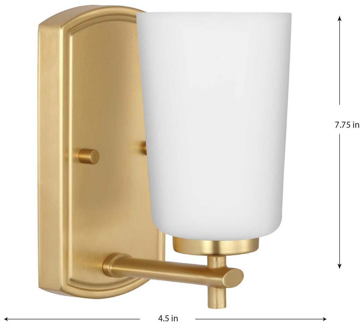 Image 4 Progress Lighting Adley 1-Light Etched Opal Glass Vanity Light more views