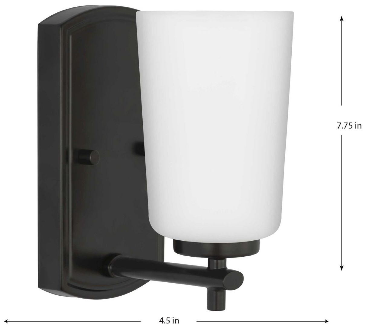 Image 4 Progress Lighting Adley 1-Light Etched Opal Glass Vanity Light more views