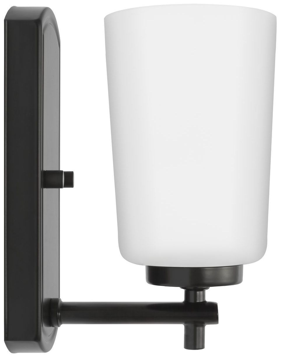Progress Lighting Adley 1-Light Etched Opal Glass Vanity Light