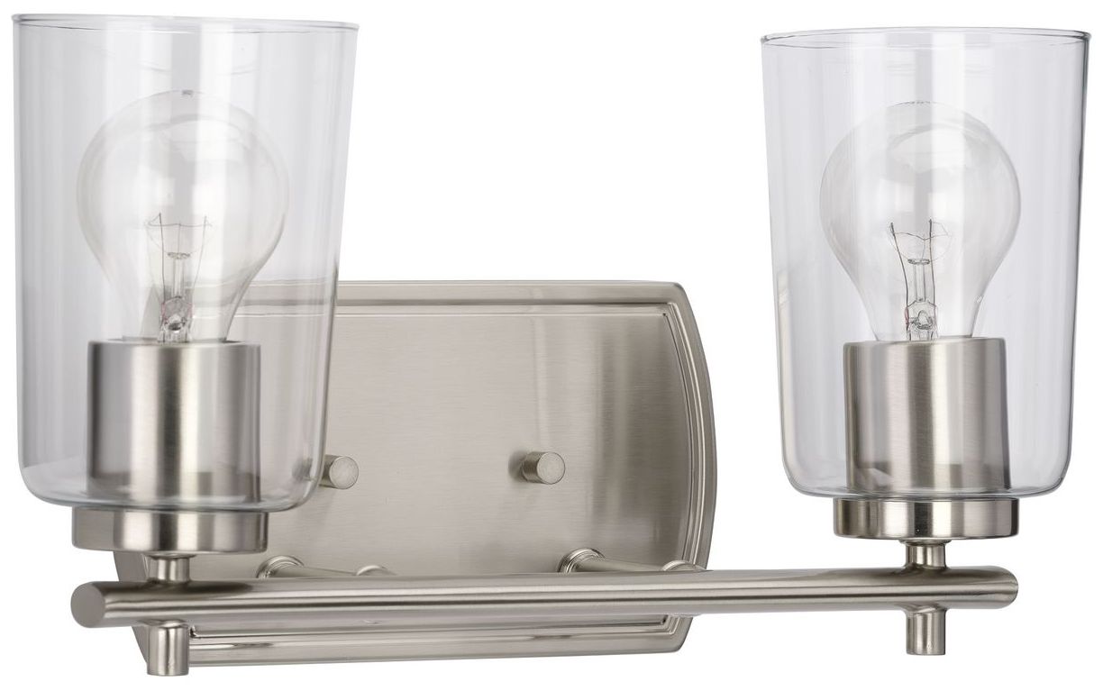 Image 3 Progress Lighting Adley 2-Light Clear Glass New Traditional Vanity Light more views