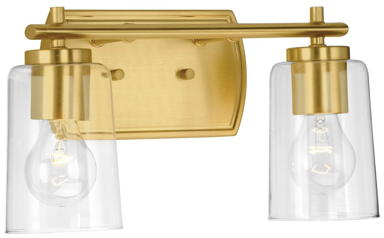 Image 2 Progress Lighting Adley 2-Light Clear Glass New Traditional Vanity Light more views