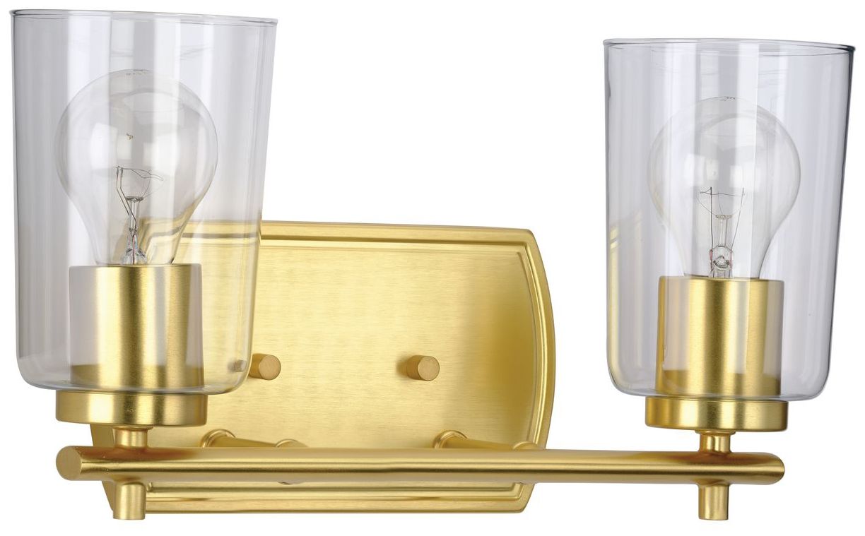 Image 3 Progress Lighting Adley 2-Light Clear Glass New Traditional Vanity Light more views