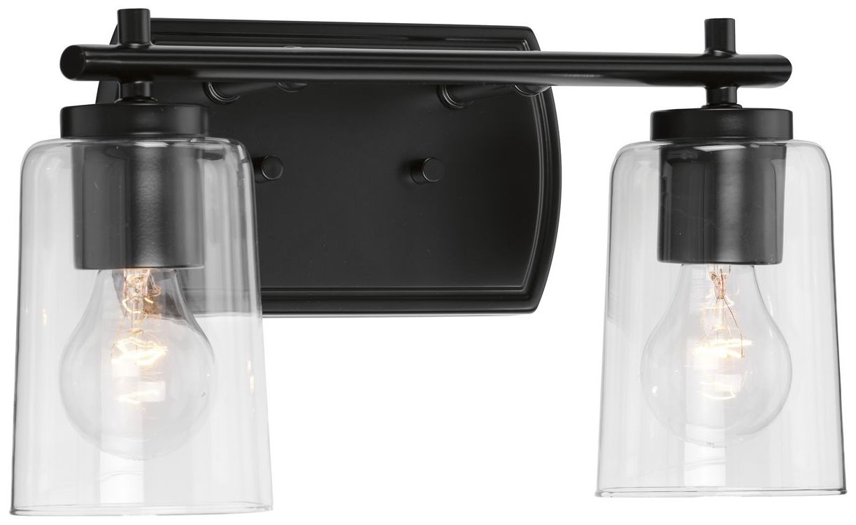 Image 2 Progress Lighting Adley 2-Light Clear Glass New Traditional Vanity Light more views