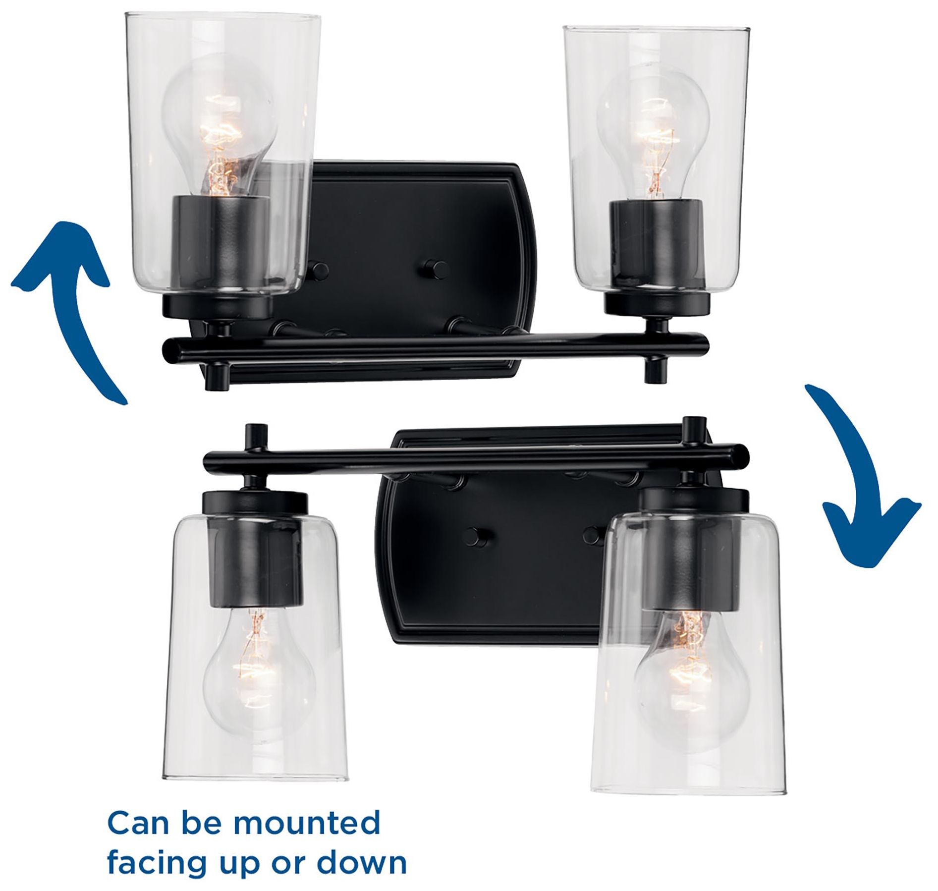Progress Lighting Adley 2-Light Clear Glass New Traditional Vanity Light