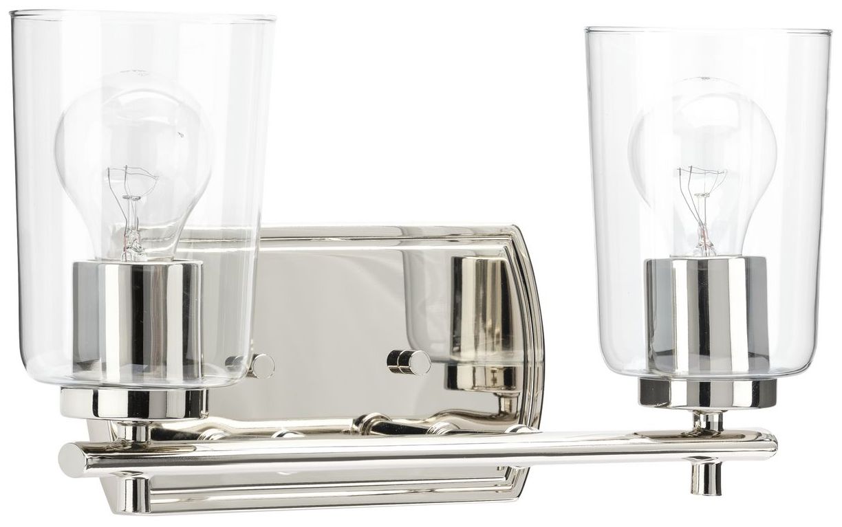 Image 3 Progress Lighting Adley 2-Light Clear Glass New Traditional Vanity Light more views
